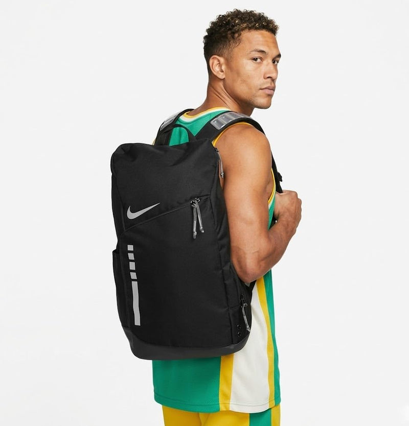 Nike Elite Team Backpack – Athletic Training & Gym Bag with Multiple Storage Compartments, Durable Performance Backpack, Unisex, Black/Anthracite/Metallic Silver - One size