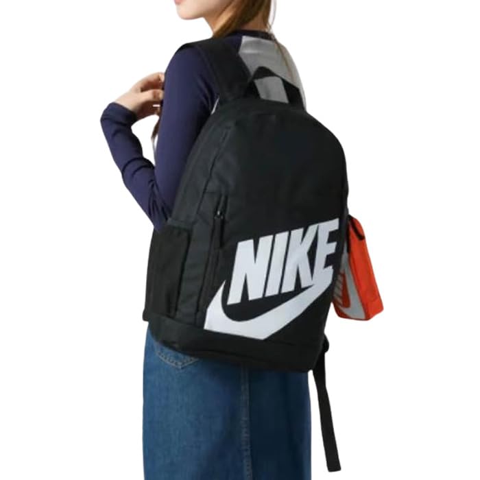 Nike ELMNTL BKPK Shoebox Men's Women's Lightweight Backpack Element Sports Bag, (010) black, Free Size