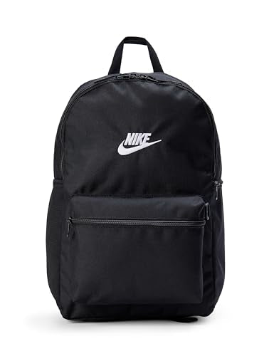 Nike Heritage Backpack, Black/Black/White, MISC | Backpacks4Less