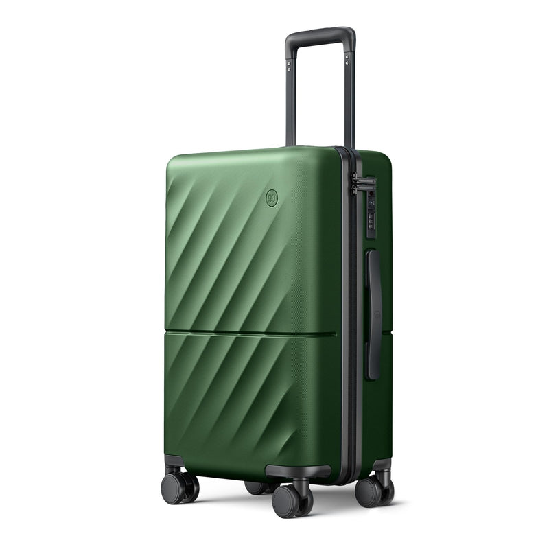 NINETYGO Carry On Suitcase, 20 Inch Carry - On Luggage with Double Spinner Wheels, Anti - Burst Zipper, Hard Case PC Suitcase Carry On, Lightweight Travel Luggage, TSA Approved (Seaweed Green, Hudson)