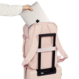NISHEL Carry On Backpack for Women, 28.3L Travel Backpack with Suitcase - Style Opening, Travel Bag fits 15.6 Inch Laptop, Flight Approved Weekender Bag for Business, PINK
