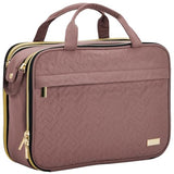 NISHEL Travel Makeup Bag Stand Up, Portable Cosmetic Organizer, Cosmetic Case for Travel - Size Toiletries, Rosewood - Pink