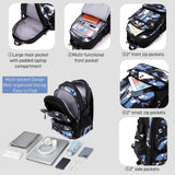 NIWEIYA Rolling Backpack for Boys School Backpack with Wheels for Boys Wheeled Bookbags Trolley School Bags for Teens Girls, 6 Wheels