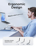 Niweya Adjustable Ergonomic Laptop Stand for Desk, Foldable Computer Stand, Stable Aluminum Lectern Notebook Riser & Portable Laptop Holder Mount Compatible with 10 - 16" MacBook Pro/Air, Dell, HP