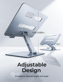 Niweya Adjustable Ergonomic Laptop Stand for Desk, Foldable Computer Stand, Stable Aluminum Lectern Notebook Riser & Portable Laptop Holder Mount Compatible with 10 - 16" MacBook Pro/Air, Dell, HP