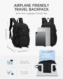 Nixjoro 40x30x15 cm Personal Item Travel Bag,16x12x6 inch Small Carry On Backpack 20L, Flight Approved Underseat Travel Luggage Bag,Mochila de Viaje,Cabin Size Lightweight Black