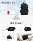 Nixjoro 40x30x15 cm Personal Item Travel Bag,16x12x6 inch Small Carry On Backpack 20L, Flight Approved Underseat Travel Luggage Bag,Mochila de Viaje,Cabin Size Lightweight Black