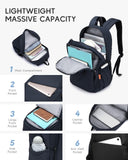 Nixjoro 40x30x15cm Personal Item Bag Travel Backpack Carry On Flight Approved with Anti - Theft Pocket Water - resistant Casual Daypack for Weekender Business Hiking,Black