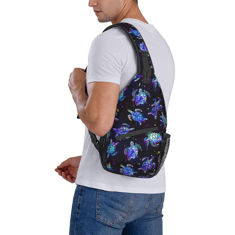 Nmbvcxz Sea turtle Sling Bag Crossbody Bag for Women Men Sling Backpack Casual Travel Hiking Daypack Chest Shoulder Bag