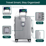 Nobl Travel Carry On Luggage, Noble Zipperless Aluminum Frame PC Hard Shell Suitcase, 22.5x15x9.5 Airline Approved, 360° Spinner Wheels, TSA Locks, USB Charging Port, Cup & Phone Holder - Silver