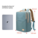 NOBLEMAN 25L Large Travel Laptop Backpack for Women, Professional Adult Office Commuter Womens Computer Backpack, Luxury Lightweight Personal Item Bag For Airlines Fits 16 Laptop (Aqua)