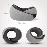 NOCRLG Travel Pillow, Travel Neck Pillow for Airplanes Car, 100% Pure Memory Foam Travel Pillow, Sleeping Essentials for Long Flight 360° Head Support Degree Comfort and Breathability
