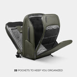 NOMATIC 20L Travel Pack - Mens Travel Backpack - Expandable to 30L - Water Resistant Daypack - TSA - Ready - Lightweight Business Traveling Backpack for Men - 16" Laptop Compartment