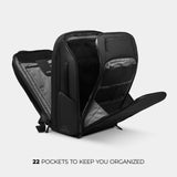 NOMATIC 20L Travel Pack - Mens Travel Backpack - Expandable to 30L - Water Resistant Daypack - TSA - Ready - Lightweight Business Traveling Backpack for Men - 16" Laptop Compartment