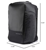 NOMATIC 30L Travel Bag - Convertible Duffel/Backpack, Carry - on Size for Airplane Travel, Everyday Use Laptop Bag, TSA Compliant Black Backpack