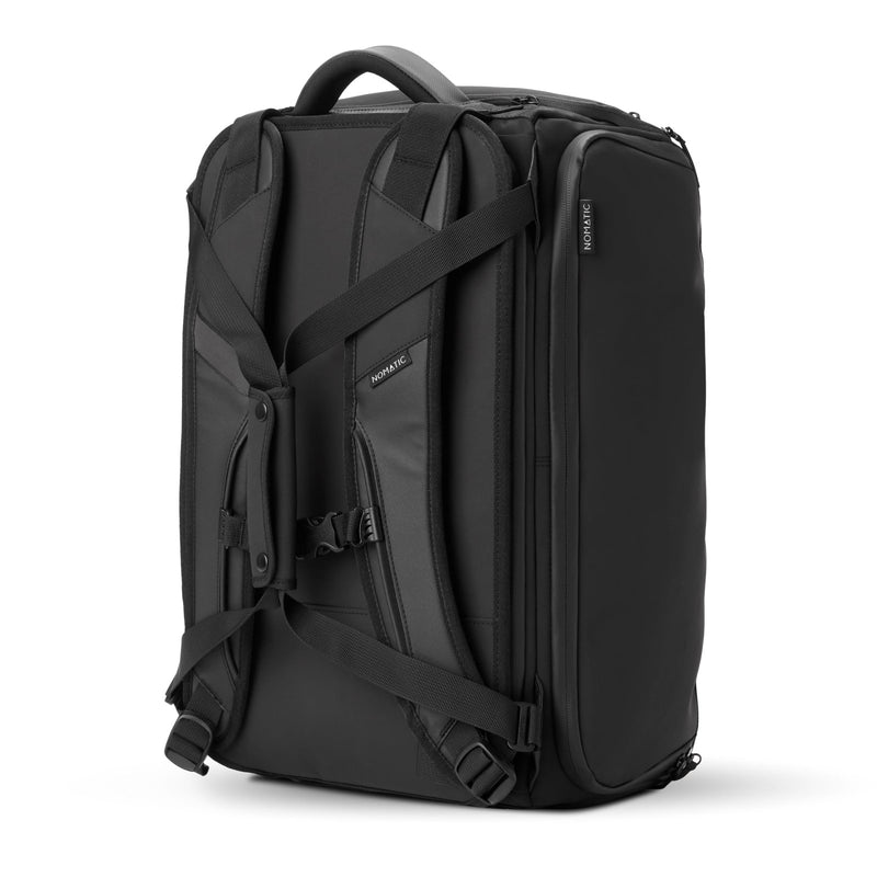 NOMATIC 30L Travel Bag - Convertible Duffel/Backpack, Carry - on Size for Airplane Travel, Everyday Use Laptop Bag, TSA Compliant Black Backpack