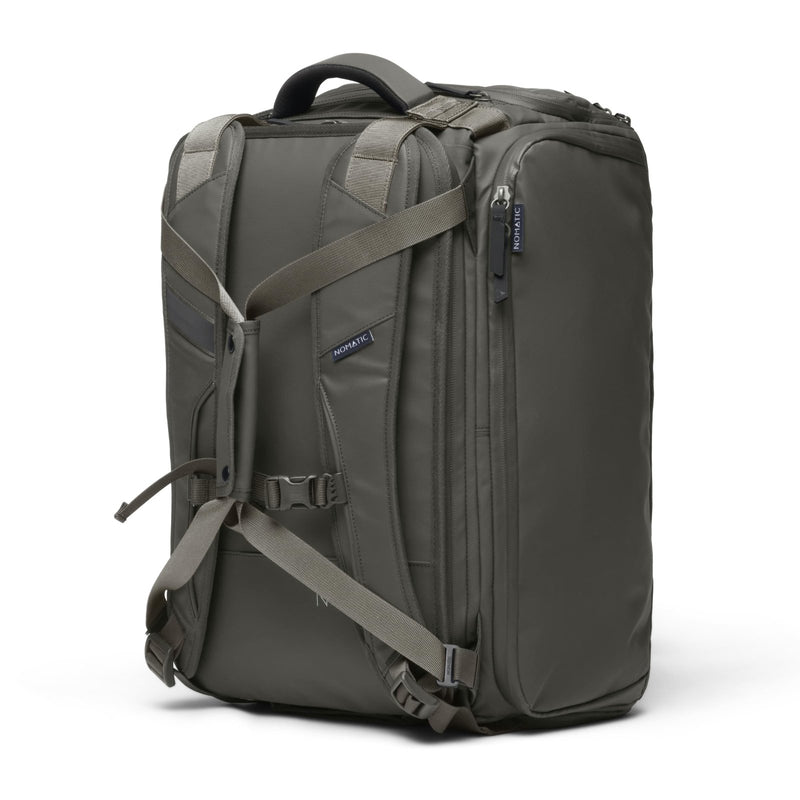 NOMATIC 30L Travel Bag - Convertible Duffel/Backpack, Carry - on Size for Airplane Travel, Everyday Use Laptop Bag, TSA Compliant Olive Backpack