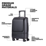 NOMATIC Carry - On Executive Luggage Perfect for 1 - 3 Day Trips, Hard Case Luggage for Men and Women, with Tech Case