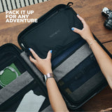 NOMATIC Navigator Collapsible Duffle Bag - 42L Travel Backpack for Men and Women - Weekender Bag - Black Backpack