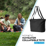 NOMATIC Navigator Collapsible Tote Bag - 28L Black - Unisex Adults - Perfect for Travel, Work, or Gym