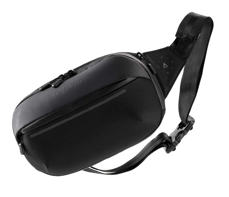 NOMATIC Navigator Sling 1L Bag - 1L w/ 2L Built - In Expansion - Slim & Lightweight Crossbody, Fanny - Pack - Water Resistant Everyday (Black)