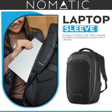 NOMATIC Navigator Travel Backpack - 32L Backpack with Laptop Compartment and 9L Built - In Expansion - Anti - Theft Carry - On Backpack for Travel - Water Resistant Travel Pack (Black)