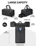 Noozion Garment Duffle Bags for Travel, Convertible Carry on Bag with Shoe Compartment,3 in 1 Waterproof Travel Suit Bag with Shoulder Strap for Men Women