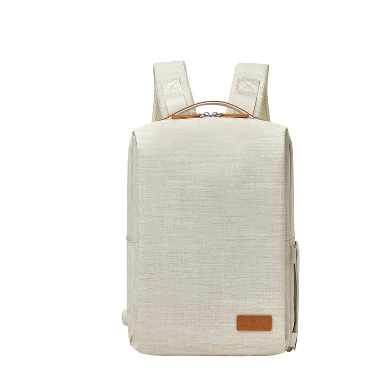 Nordace Siena Pro 13 Smart Backpack - 13.3" Laptop Backpack, 15L Daily Backpack for Travel, Everyday, or Work (Beige - Brown)