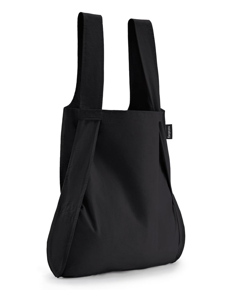 Notabag Original 2 in 1 Backpack and Bag (Black) – reusable grocery bags foldable – clever design for more flexibility – grocery tote bag