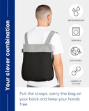 Notabag Original 2 in 1 Backpack and Bag (Grey/Black) – reusable grocery bags foldable – clever design for more flexibility – grocery tote bag