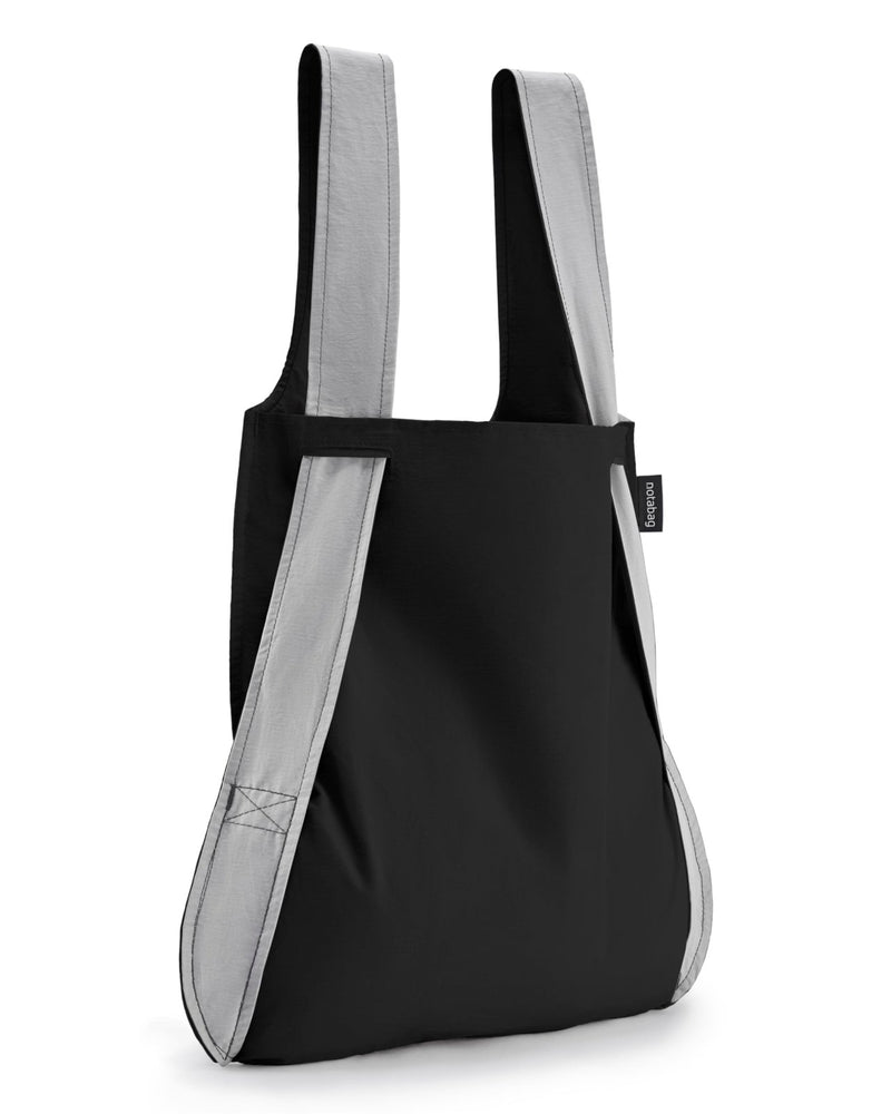 Notabag Original 2 in 1 Backpack and Bag (Grey/Black) – reusable grocery bags foldable – clever design for more flexibility – grocery tote bag