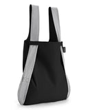 Notabag Original 2 in 1 Backpack and Bag (Grey/Black) – reusable grocery bags foldable – clever design for more flexibility – grocery tote bag