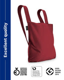 Notabag Original 2 in 1 Backpack and Bag (Wine Red) – reusable grocery bags foldable – clever design for more flexibility – grocery tote bag