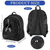 Noveread Small Cheer Backpack with Bow Keychain Cheerleading Glitter Backpack Cheerleaders Gift Cheer Bags for Sport(Black)
