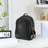 Noveread Small Cheer Backpack with Bow Keychain Cheerleading Glitter Backpack Cheerleaders Gift Cheer Bags for Sport(Black)