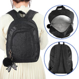 Noveread Small Cheer Backpack with Bow Keychain Cheerleading Glitter Backpack Cheerleaders Gift Cheer Bags for Sport(Black)
