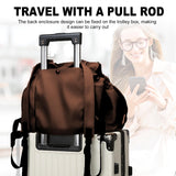 NPJGKY Multifunctional Travel Organizer Bag for Ladies - Doubles as a Stylish Backpack, Crossbody and Shoulder Bag, Boasts Great Storage Capacity (Dark Brown)