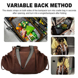 NPJGKY Multifunctional Travel Organizer Bag for Ladies - Doubles as a Stylish Backpack, Crossbody and Shoulder Bag, Boasts Great Storage Capacity (Dark Brown)