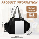 NPJGKY Multifunctional Travel Organizer Bag for Ladies - Doubles as a Stylish Backpack, Crossbody and Shoulder Bag, Boasts Great Storage Capacity(Black)
