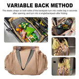 NPJGKY Multifunctional Travel Organizer Bag for Ladies - Doubles as a Stylish Backpack, Crossbody and Shoulder Bag, Boasts Great Storage Capacity(Khaki)