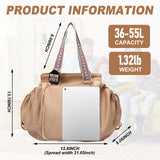 NPJGKY Multifunctional Travel Organizer Bag for Ladies - Doubles as a Stylish Backpack, Crossbody and Shoulder Bag, Boasts Great Storage Capacity(Khaki)