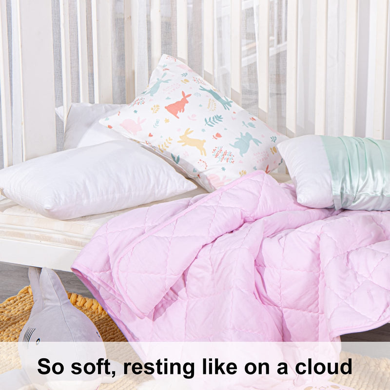 NTBAY 2 Pack Cotton Down Alternative 13x18 Pillows, Machine Washable - Soft and Breathable Travel Small Pillows for Sleeping, Ideal for Daycare, Crib, Cot