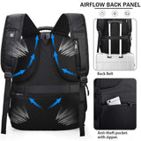 NUBILY Laptop Backpack 17 Inch Waterproof Extra Large TSA Travel Backpack Anti Theft College Business Mens Backpacks with USB Charging Port 17.3 Gaming Computer Backpack for Women Men Black 45L