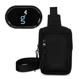 nugbuddy Smell Proof Bag | Crossbody Container | Discreet Storage Accessory | Carbon Lined Mini Sling | Small Travel Pouch | Black Side Pack | Minimalist Essentials