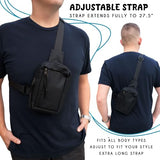 nugbuddy Smell Proof Bag | Crossbody Container | Discreet Storage Accessory | Carbon Lined Mini Sling | Small Travel Pouch | Black Side Pack | Minimalist Essentials