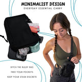 nugbuddy Smell Proof Bag | Crossbody Container | Discreet Storage Accessory | Carbon Lined Mini Sling | Small Travel Pouch | Black Side Pack | Minimalist Essentials
