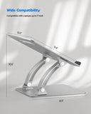Nulaxy Ergonomic Adjustable Laptop Stand for Desk, Dual Foldable Computer Riser with Advanced Heat - Vent, Heavy - Duty Portable Notebook Holder for Posture Correction, Compatible with Mac 10 - 17" Laptops