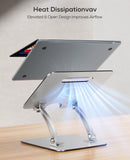 Nulaxy Ergonomic Adjustable Laptop Stand for Desk, Dual Foldable Computer Riser with Advanced Heat - Vent, Heavy - Duty Portable Notebook Holder for Posture Correction, Compatible with Mac 10 - 17" Laptops