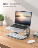 Nulaxy Fully Aluminum Detachable Laptop Stand, Ergonomic Ventilated Cooling Laptop Holder Computer Riser for Desk, Anti - Slip Design Notebook Stand Compatible with All 10 - 16" MacBook/Dell XPS/HP/Lenovo