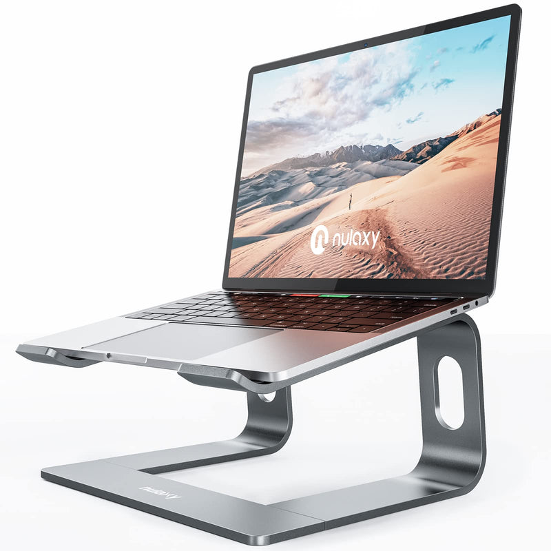 Nulaxy Fully Aluminum Detachable Laptop Stand, Ergonomic Ventilated Cooling Laptop Holder Computer Riser for Desk, Anti - Slip Design Notebook Stand Compatible with All 10 - 16" MacBook/Dell XPS/HP/Lenovo
